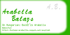 arabella balazs business card